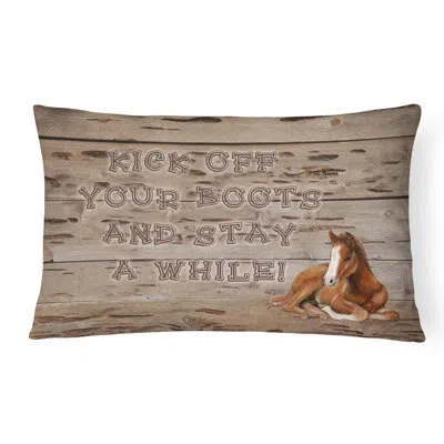 Caroline's Treasures Kick Off Your Boots And Stay A While Indoor/outdoor Throw Pillow