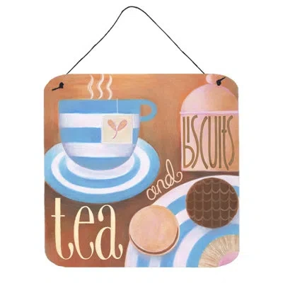 Caroline's Treasures Kitchen Tea By Cathy Brear Painting Print Plaque In Multicolor