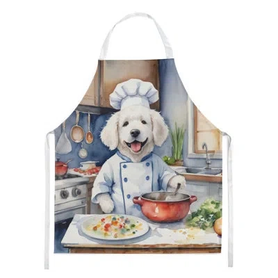 Caroline's Treasures Kuvasz The Chef Apron In Blue;white