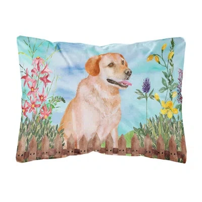 Caroline's Treasures Labrador Retriever Spring Indoor/outdoor Throw Pillow