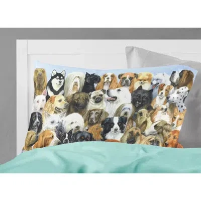 Caroline's Treasures Labradors In The Snow Pillowcase In Brown