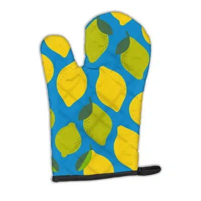 Caroline's Treasures Lemons And Limes Oven Mitt In Yellow;pine Green