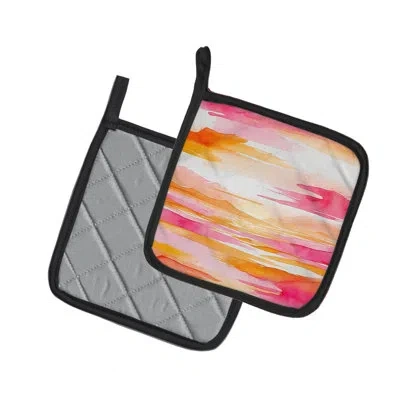 Caroline's Treasures Lesbian And Limitless Pride Pair Of Pot Holders In Multicolor