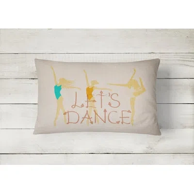 Caroline's Treasures Let's Dance Linen Light Lumbar Pillow