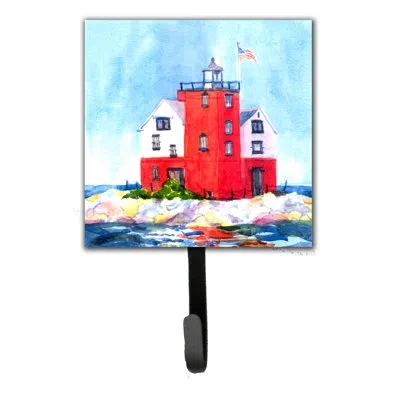 Caroline's Treasures Lighthouse On The Rocks Harbour Leash Holder And Wall Hook In Blue;green;red