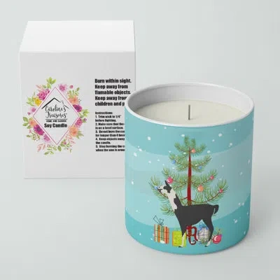 Caroline's Treasures Llama Q'' Ara Christmas 10 oz Decorative Soy Candle In Blue;green