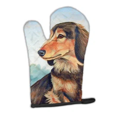 Caroline's Treasures Long Hair Dachshund Oven Mitt In Brown