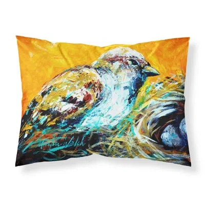 Caroline's Treasures Look At The Birdie Moisture Wicking Pillowcase In Yellow