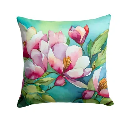 Caroline's Treasures Louisiana Magnolias In Watercolor Throw Pillow In Multicolor