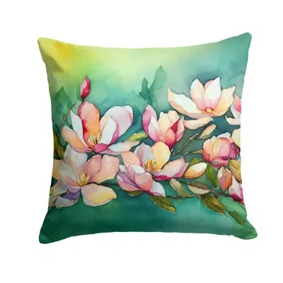 Caroline's Treasures Louisiana Magnolias In Watercolor Throw Pillow In Multicolor