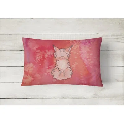 Caroline's Treasures Lynx Watercolor Lumbar Pillow