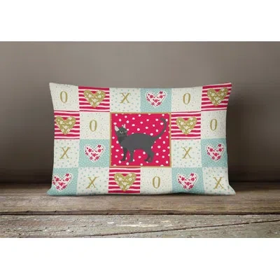 Caroline's Treasures Malayan #2 Cat Love Outdoor Rectangular Cushion With Filling