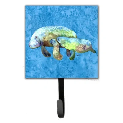 Caroline's Treasures Manatee Wall Hook In Blue