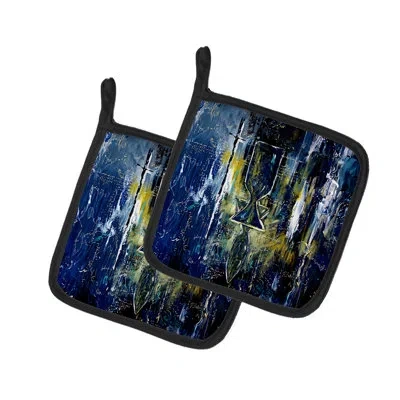 Caroline's Treasures Martin Welch New Artwork Polyester Potholder Set In Multicolor