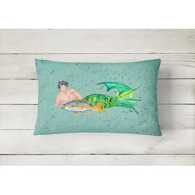 Caroline's Treasures Merman Indoor/outdoor Throw Pillow