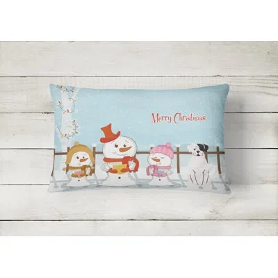 Caroline's Treasures Merry Christmas Merry Christmas Indoor/outdoor Lumbar Pillow In White