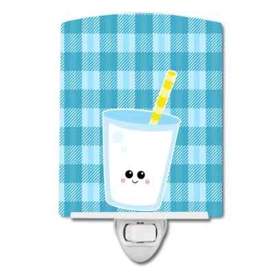 Caroline's Treasures Milk Face Ceramic Night Light In Blue
