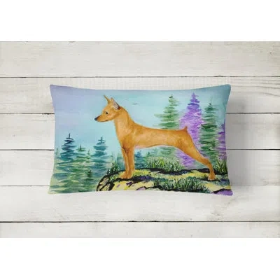 Caroline's Treasures Min Pin Indoor/outdoor Throw Pillow