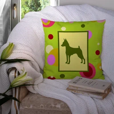 Caroline's Treasures Min Pin Indoor/outdoor Throw Pillow