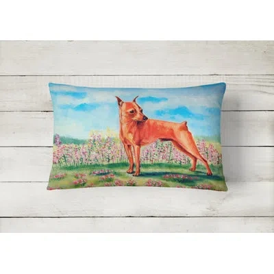 Caroline's Treasures Min Pin Indoor/outdoor Throw Pillow