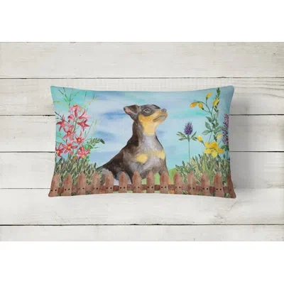 Caroline's Treasures Miniature Pinscher Spring Indoor/outdoor Lumbar Pillow