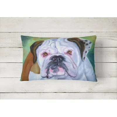 Caroline's Treasures Miss English Bulldog Fabric Indoor/outdoor Throw Pillow