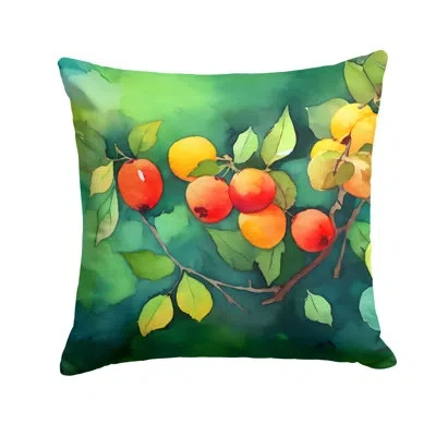 Caroline's Treasures Missouri Hawthorns In Watercolor Throw Pillow In Multicolor