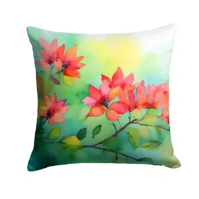 Caroline's Treasures Missouri Hawthorns In Watercolor Throw Pillow In Multicolor