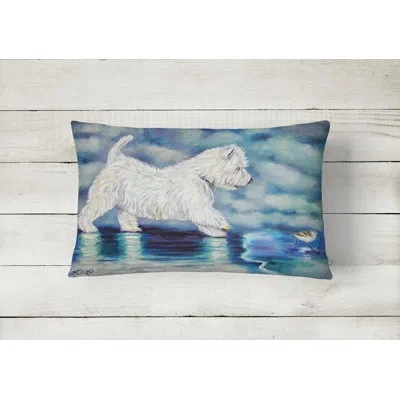 Caroline's Treasures Misty Westie Fabric Indoor/outdoor Throw Pillow