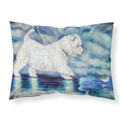 Caroline's Treasures Misty Westie Pillowcase In Blue