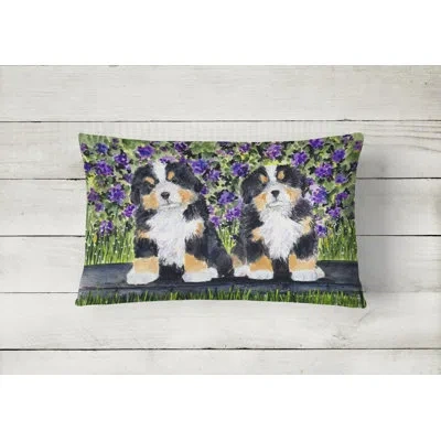 Caroline's Treasures Modern Bernese Mountain Dog Indoor/outdoor Throw Pillow