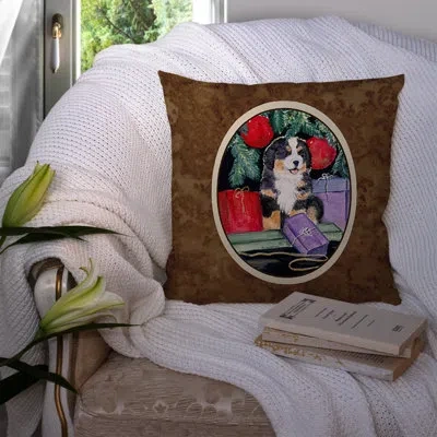 Caroline's Treasures Modern Dog With Gift Boxes Indoor/outdoor Throw Pillow