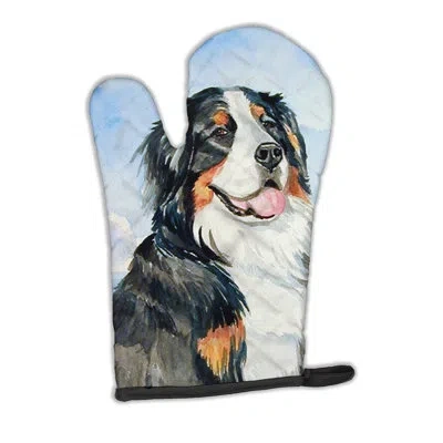Caroline's Treasures Momma's Love Bernese Mountain Dog Oven Mitt In Blue;black