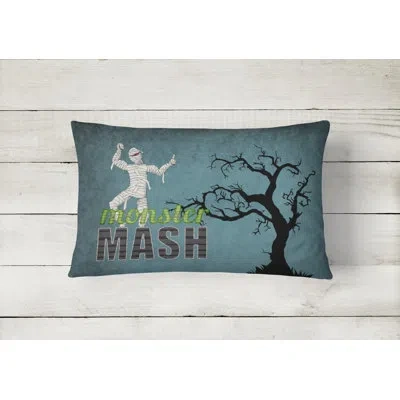 Caroline's Treasures Monster Mash With Mummy Halloween Indoor/outdoor Throw Pillow