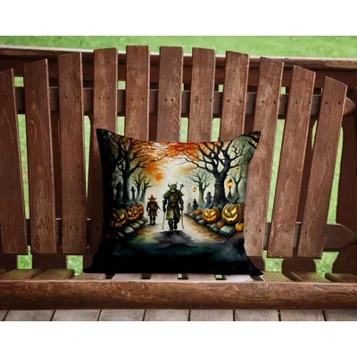 Caroline's Treasures More Spooky Halloween Other/no Pattern Polyester Indoor/outdoor Throw Pillow