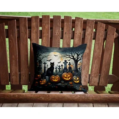 Caroline's Treasures More Spooky Halloween Other/no Pattern Polyester Indoor/outdoor Throw Pillow