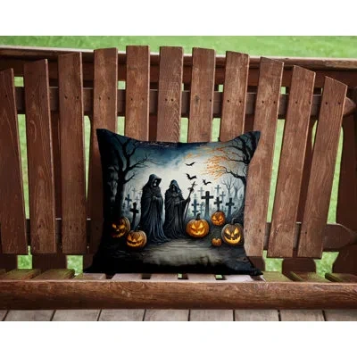 Caroline's Treasures More Spooky Halloween Other/no Pattern Polyester Indoor/outdoor Throw Pillow