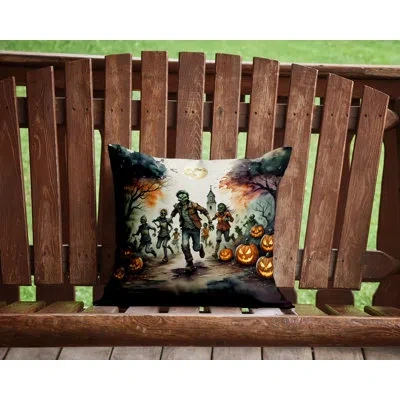 Caroline's Treasures More Spooky Halloween Other/no Pattern Polyester Indoor/outdoor Throw Pillow