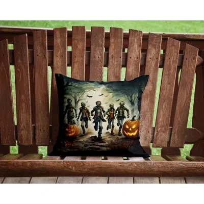 Caroline's Treasures More Spooky Halloween Other/no Pattern Polyester Indoor/outdoor Throw Pillow