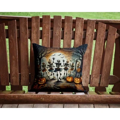 Caroline's Treasures More Spooky Halloween Other/no Pattern Polyester Indoor/outdoor Throw Pillow