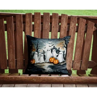 Caroline's Treasures More Spooky Halloween Other/no Pattern Polyester Indoor/outdoor Throw Pillow