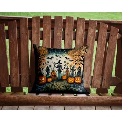 Caroline's Treasures More Spooky Halloween Other/no Pattern Polyester Indoor/outdoor Throw Pillow