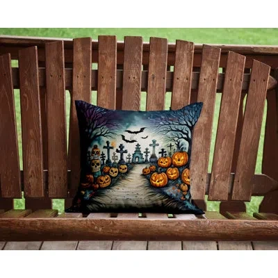 Caroline's Treasures More Spooky Halloween Other/no Pattern Polyester Indoor/outdoor Throw Pillow