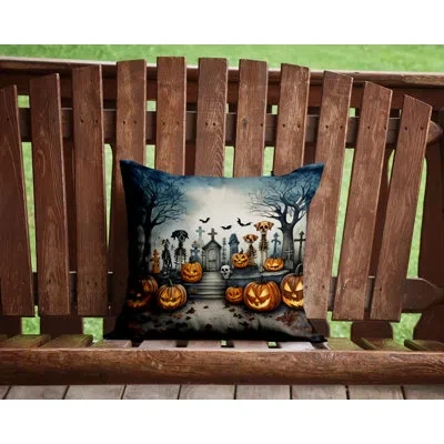Caroline's Treasures More Spooky Halloween Other/no Pattern Polyester Indoor/outdoor Throw Pillow