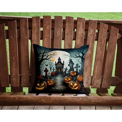Caroline's Treasures More Spooky Halloween Other/no Pattern Polyester Indoor/outdoor Throw Pillow