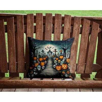 Caroline's Treasures More Spooky Halloween Other/no Pattern Polyester Indoor/outdoor Throw Pillow