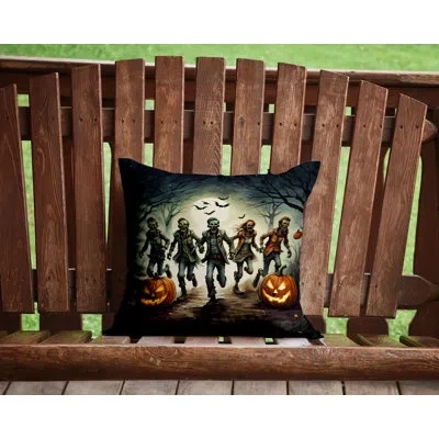 Caroline's Treasures More Spooky Halloween Other/no Pattern Polyester Indoor/outdoor Throw Pillow