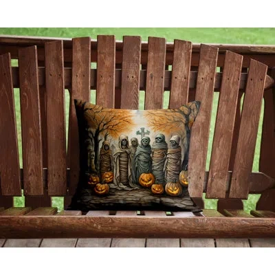 Caroline's Treasures More Spooky Halloween Other/no Pattern Polyester Indoor/outdoor Throw Pillow