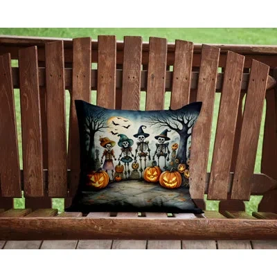 Caroline's Treasures More Spooky Halloween Other/no Pattern Polyester Indoor/outdoor Throw Pillow