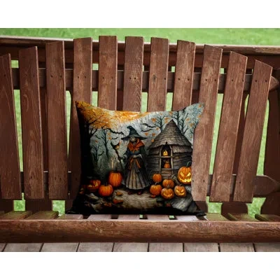 Caroline's Treasures More Spooky Halloween Other/no Pattern Polyester Indoor/outdoor Throw Pillow